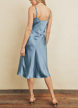 Alana Satin Midi Dress