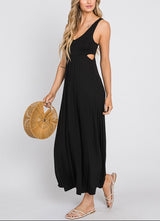 SIDE CUT OUT MIDI DRESS