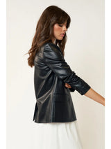 RADLEY OVERSIZE FAUX LEATHER BLAZER JACKET