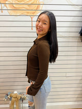 COCO COLLAR RIBBED TOP