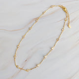18K G-P Sparkling Hearts Necklace