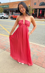 QUINN HALTER MAXI DRESS