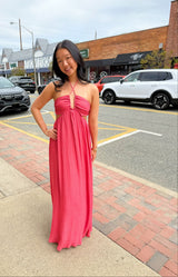 QUINN HALTER MAXI DRESS