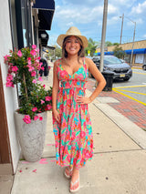 Kensington Floral Midi  Dress