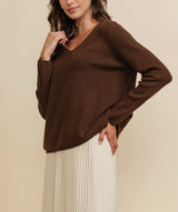 V NECK PULLOVER SWEATER