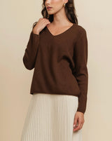 V NECK PULLOVER SWEATER