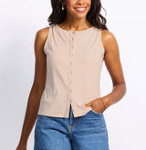 Hellen Button-Down Tank