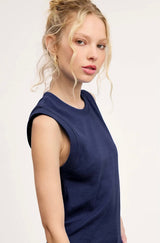 Sleeveless Crew Neck Tank Top