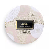 SANTAL VANILLE 3 WICK TIN CANDLE