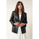 RADLEY OVERSIZE FAUX LEATHER BLAZER JACKET