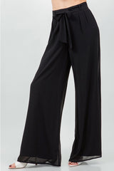 Chiffon Tie Waist Palazzo Pants
