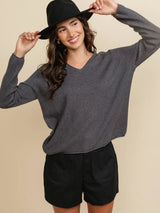 V NECK PULLOVER SWEATER