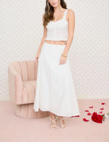 Haven Eyelet Corset Top`