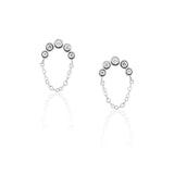 Sahira Crescent Chain CZ Stud