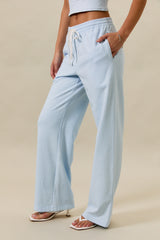 Baby Blue Wide Leg Sweatpants