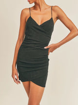 Surplice Little Black Dress