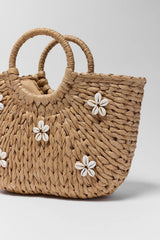 Woven Seashell Tote Bag