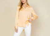 SATIN CLASSIC BLOUSE CANTALOUPE
