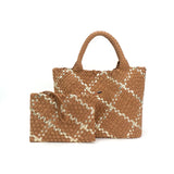 Woven Metallic Tote Bag