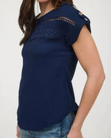 Arlyne Crinkle Knit Blouse