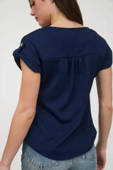 Arlyne Crinkle Knit Blouse