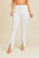 Alaska Front Slit Flare Jeans