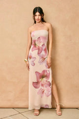 Orchid Chiffon Tie Back Dress