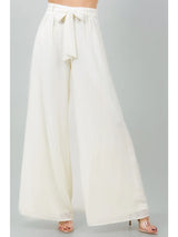 Chiffon Tie Waist Palazzo Pants