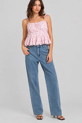 Floral Ruffle Babydoll Top
