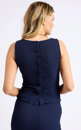 Dylan Popcorn Button Top