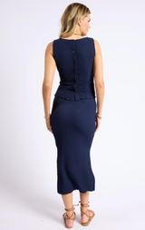 Dylan Popcorn Button Top