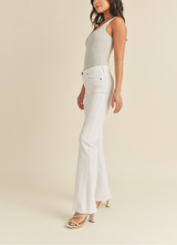 HIGH RISE SCISSOR CUT FLARE JEANS