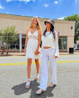 SERENA LACE HALTER DRESS