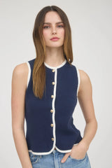 Coastal Gold Button Vest