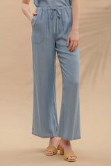 Chambray Wide Leg Pants