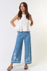 Sunday Stroll Embroidered Pants