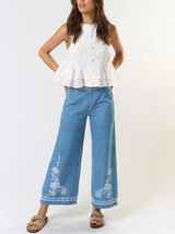 Sunday Stroll Embroidered Pants