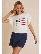 Miss Ruffle Sleeve Top