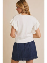 Miss Ruffle Sleeve Top