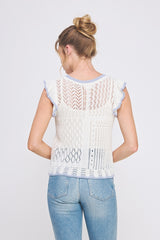 Ocean Breeze Knit Flutter Tank
