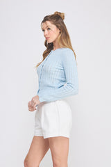 Kelly Pointelle Cardigan