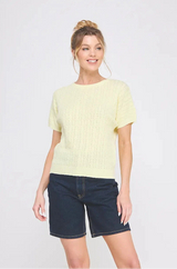 Sunshine Pointelle Dolman Top