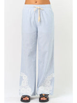 Coastal Breeze Embroidered Pants