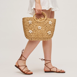 Woven Seashell Tote Bag