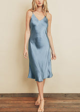 Alana Satin Midi Dress