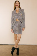 SOCIAL VIBES TWEED SKIRT