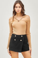 Sorrento Cold Shoulder Top