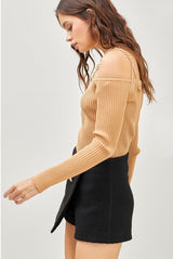 Sorrento Cold Shoulder Top
