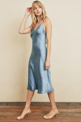 Alana Satin Midi Dress