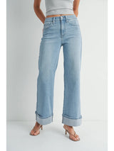 JBD Cuffed Palazzo Jeans